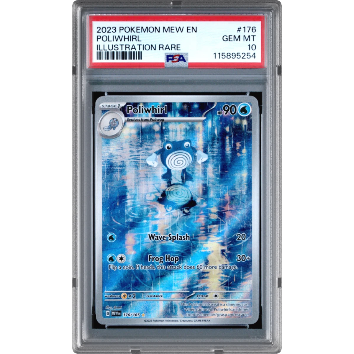 2023 Pokémon Mew EN-151 #176 Poliwhirl - Illustration Rare (PSA 10 GEM MINT)