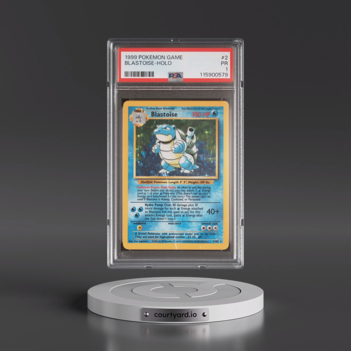 1999 Pokémon Game #2 Blastoise - Holo (PSA 1 PR)