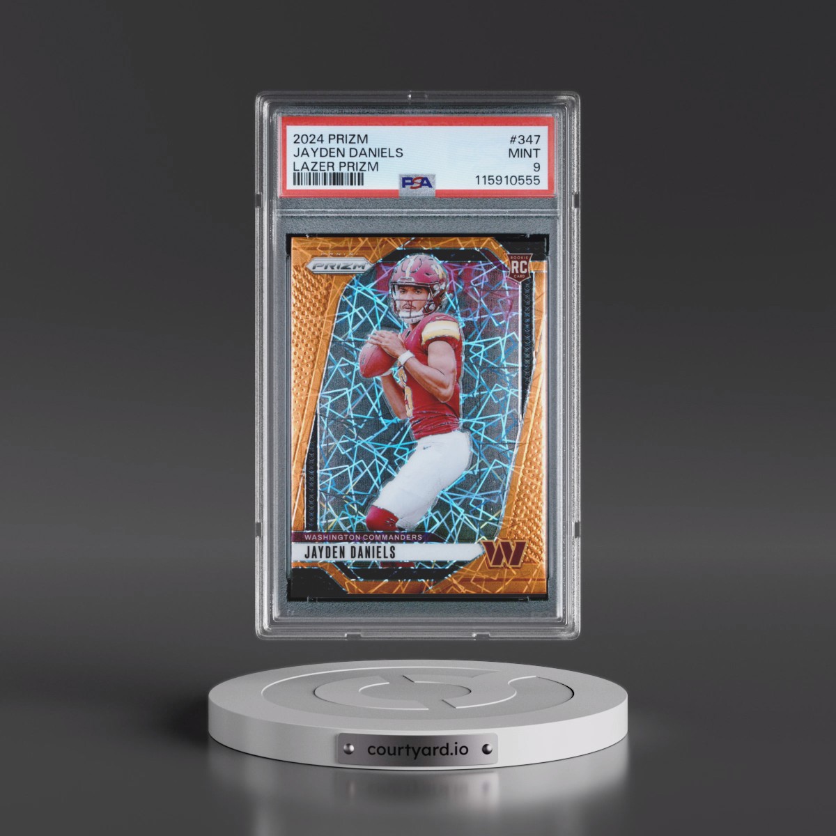 2024 Panini Prizm #347 Jayden Daniels - Lazer Prizm (PSA 9 MINT)