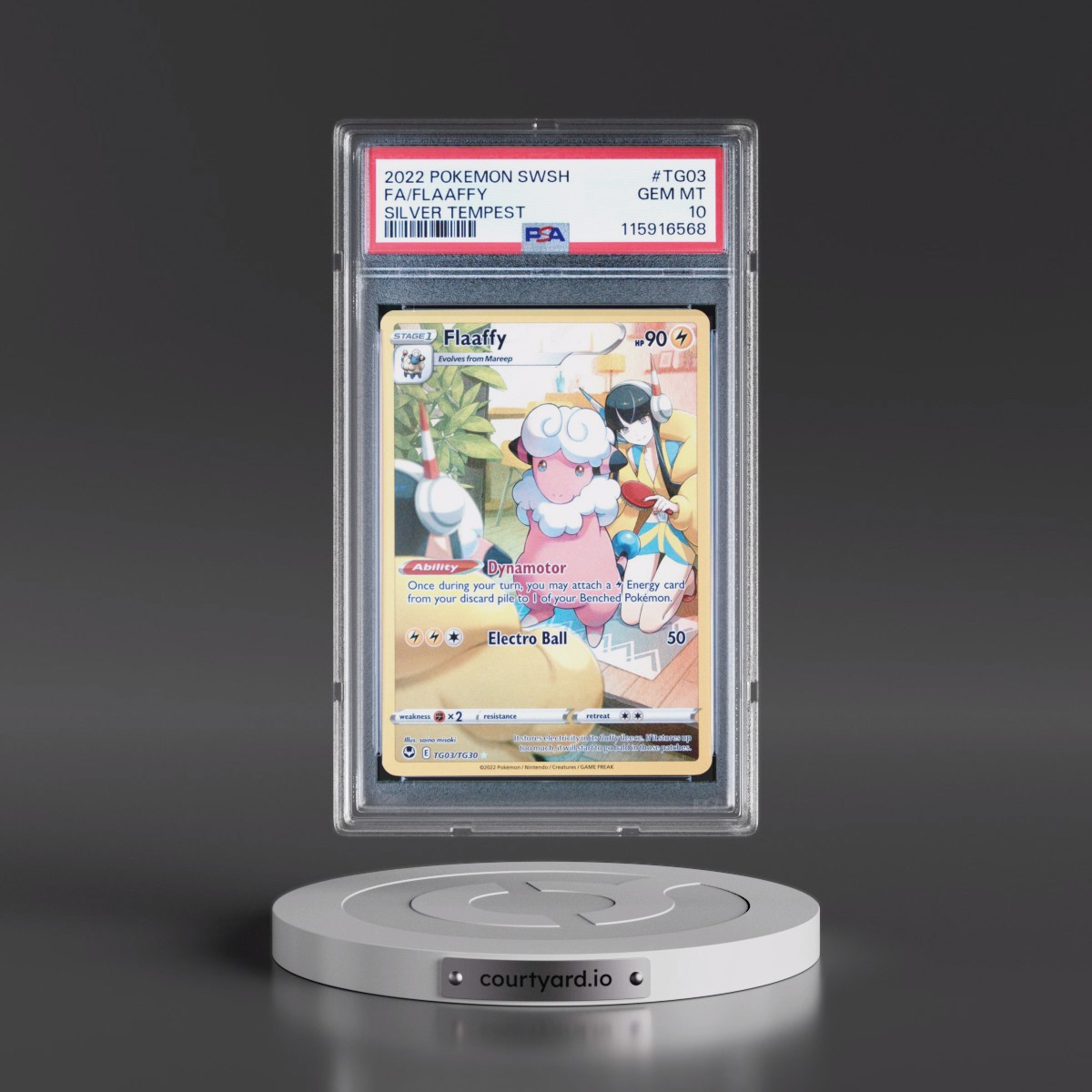2022 Pokémon Sword & Shield Silver Tempest #TG03 Flaaffy - Full Art (PSA 10 GEM MINT)