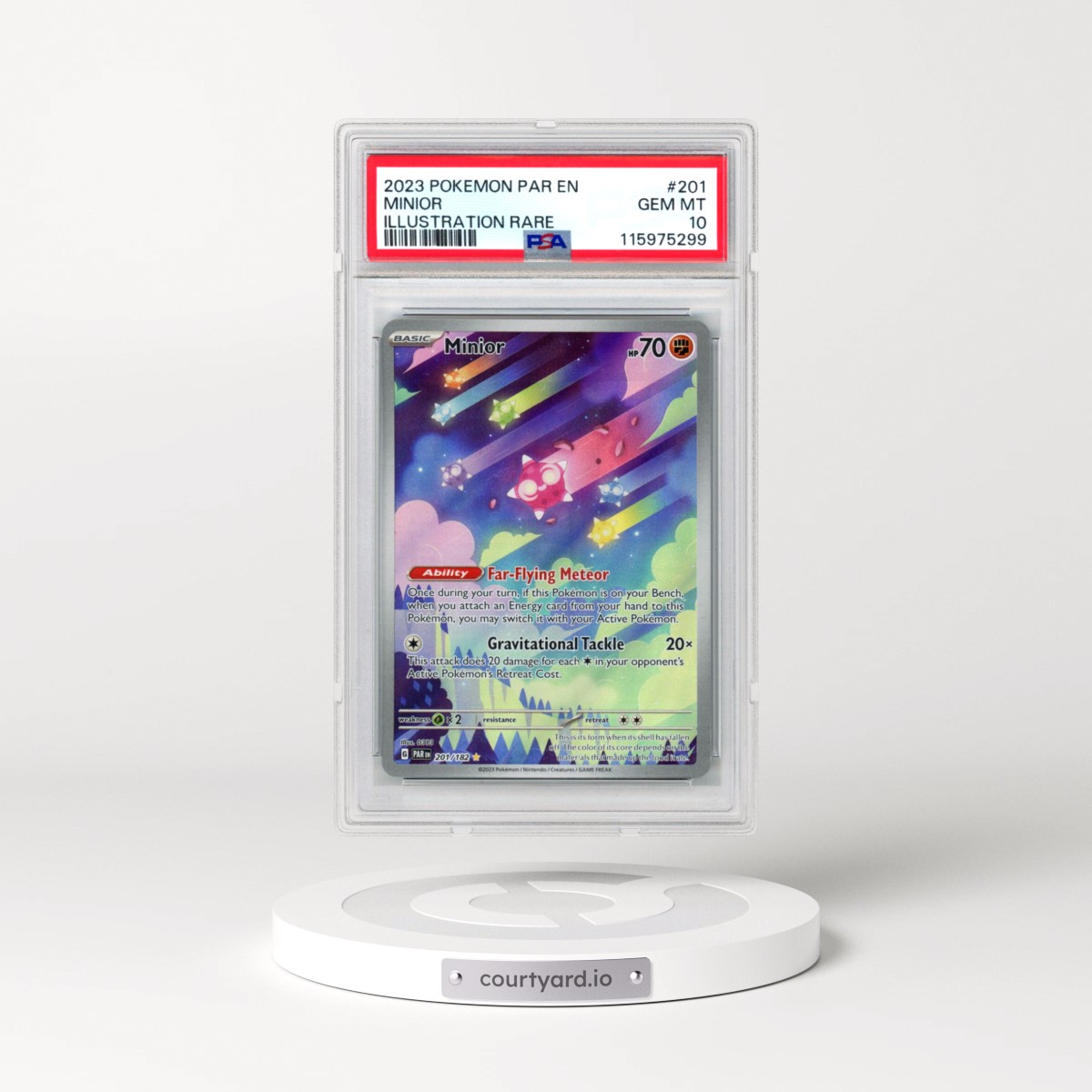 2023 Pokémon Par EN-Paradox Rift #201 Minior - Illustration Rare (PSA 10 GEM MINT)