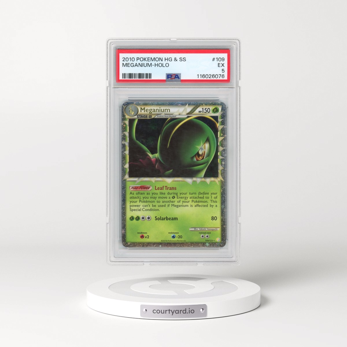 2010 Pokémon Heartgold & Soulsilver #109 Meganium - Holo (PSA 5 EX)