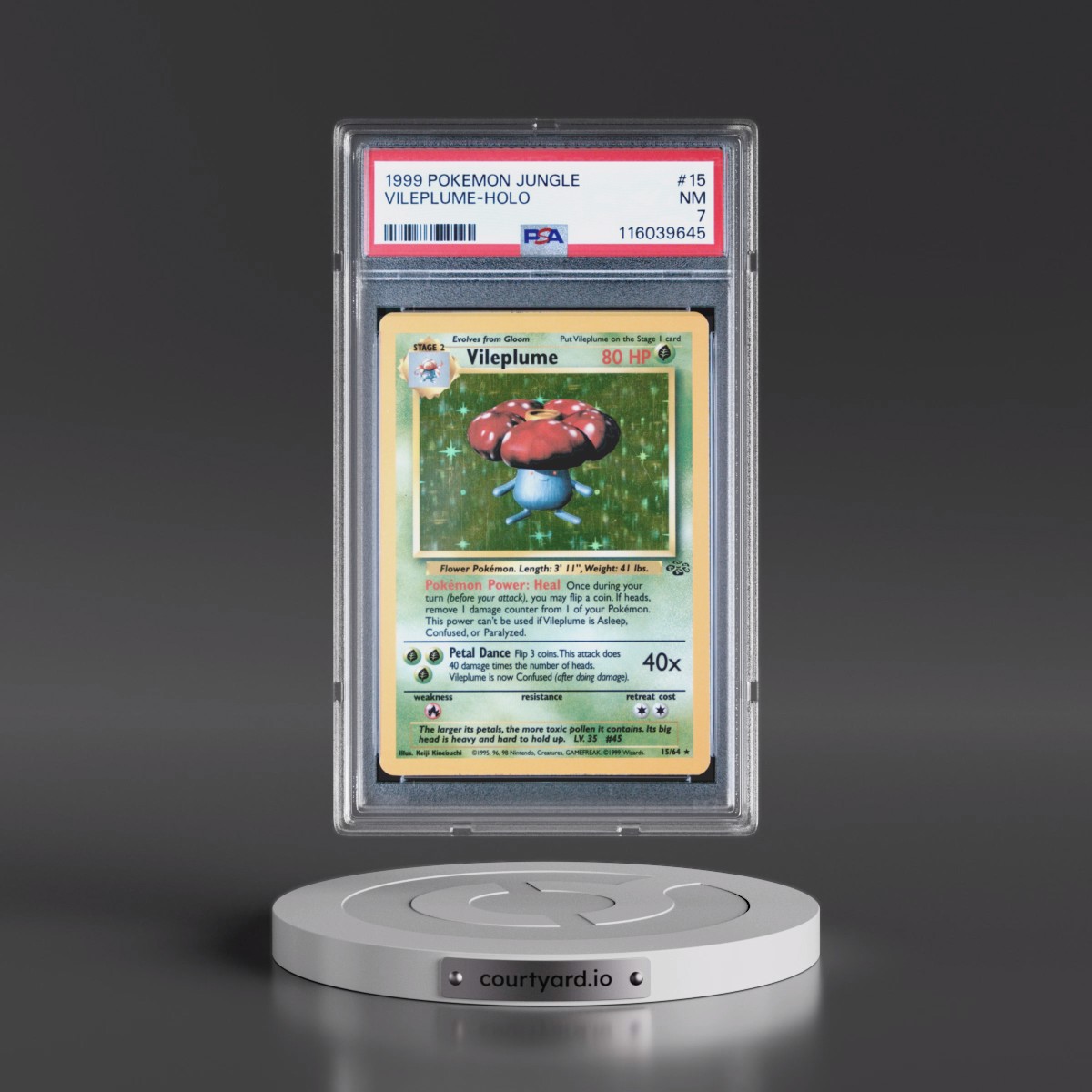 1999 Pokémon Jungle #15 Vileplume - Holo (PSA 7 NM)