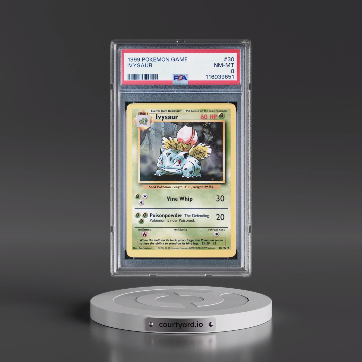 1999 Pokémon Game #30 Ivysaur (PSA 8 NM-MT)