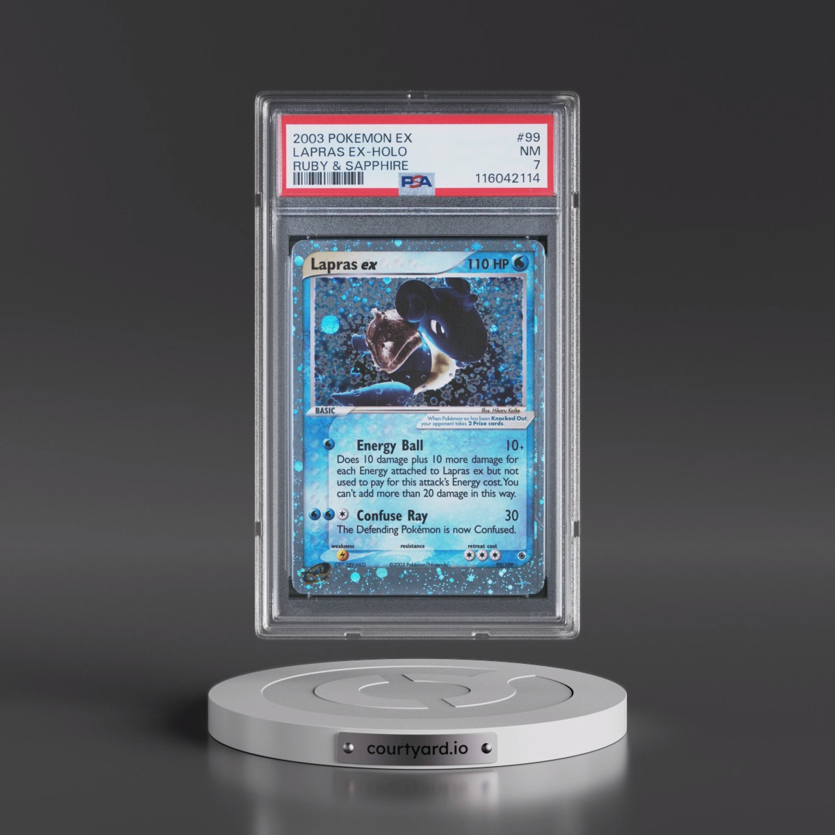 2003 Pokémon EX Ruby & Sapphire #99 Lapras EX - Holo Holo (PSA 7 NM)