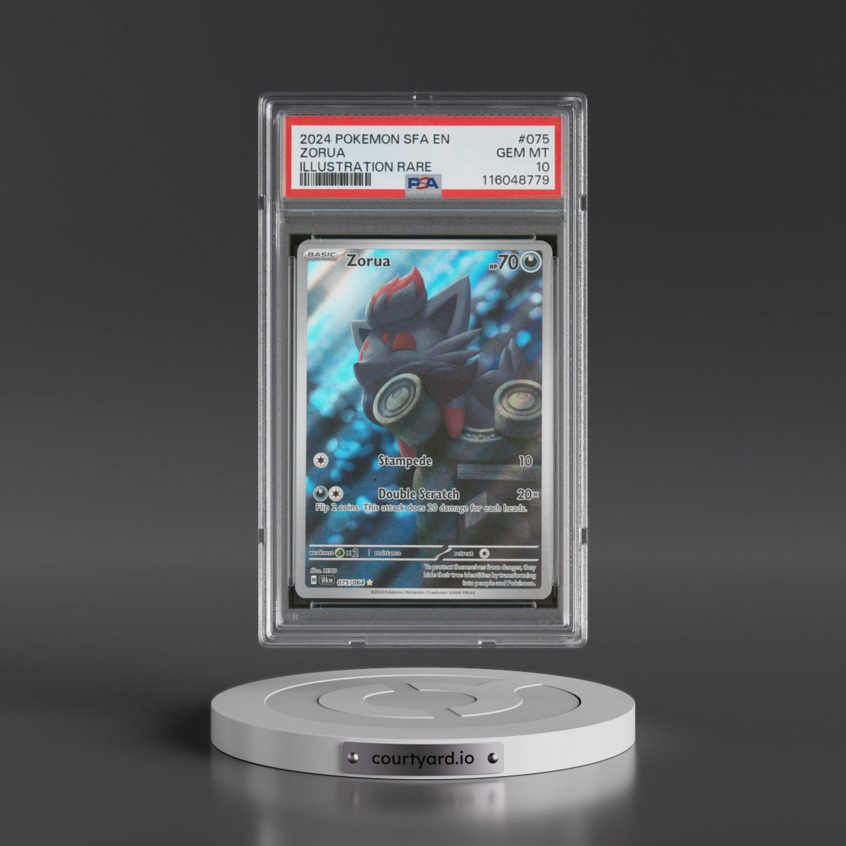 2024 Pokémon Sfa EN-Shrouded Fable #075 Zorua - Illustration Rare (PSA 10 GEM MINT)