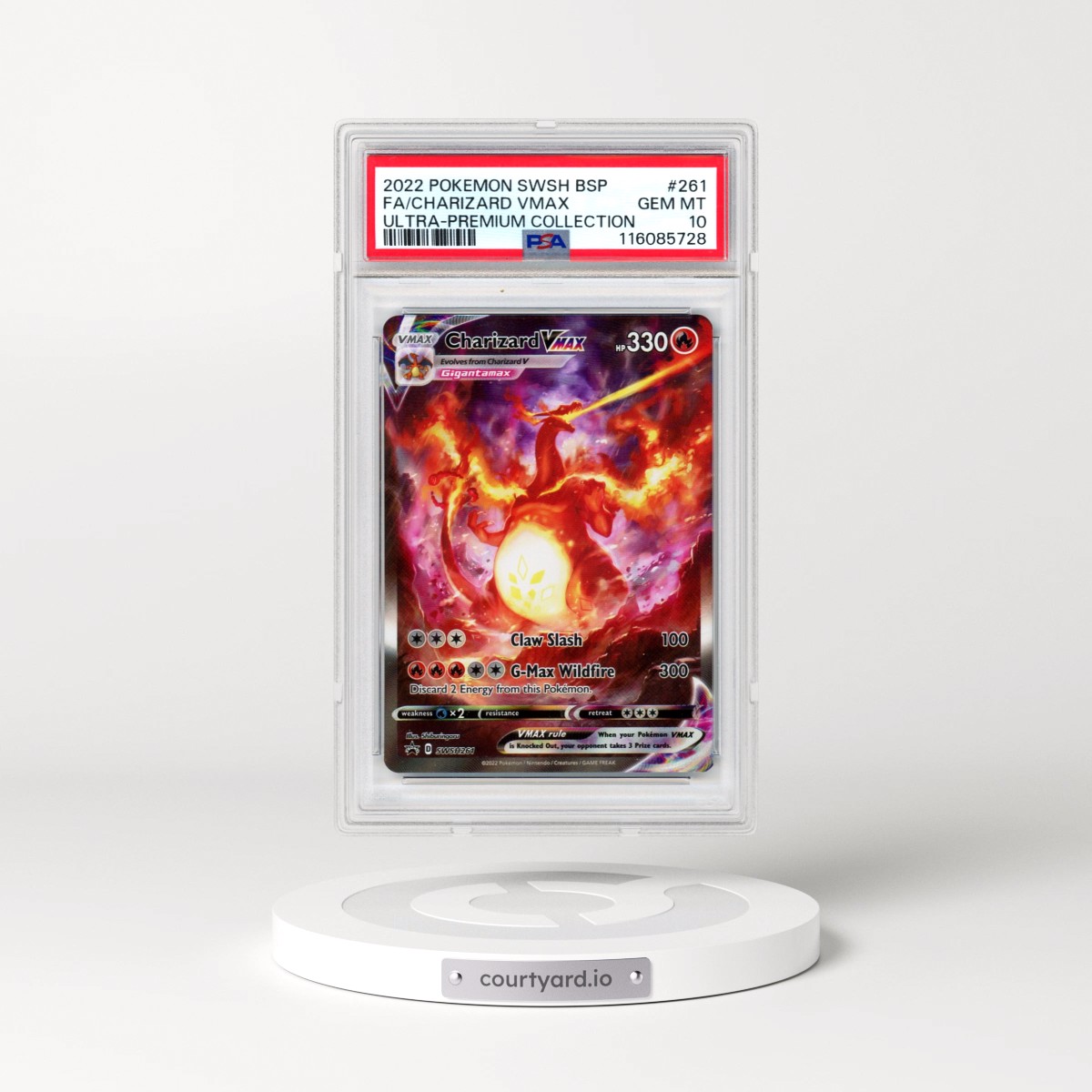 2022 Pokémon Swsh Black Star Promo #261 Charizard Vmax - Full Art Sword & Shield Ultra-Premium Collection-Charizard (PSA 10 GEM MINT)