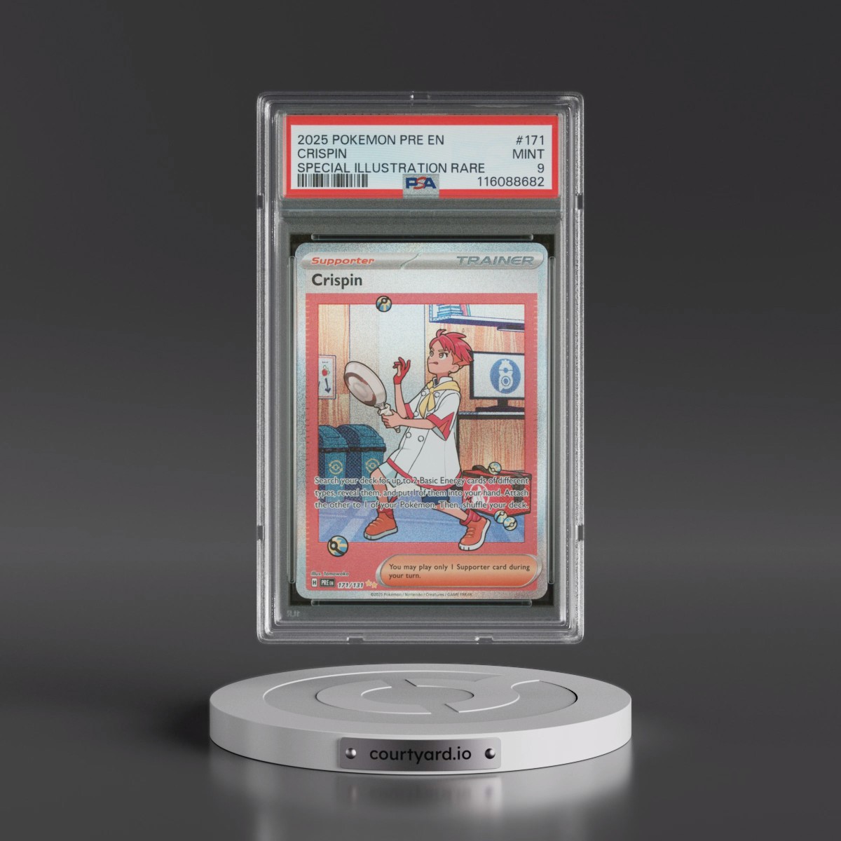 2025 Pokémon Pre EN-Prismatic Evolutions #171 Crispin - Special Illustration Rare (PSA 9 MINT)