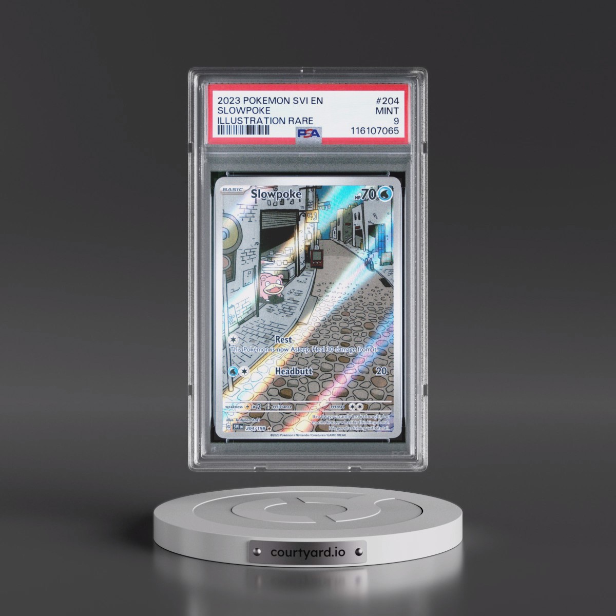2023 Pokémon Svi EN-Scarlet & Violet #204 Slowpoke - Illustration Rare (PSA 9 MINT)