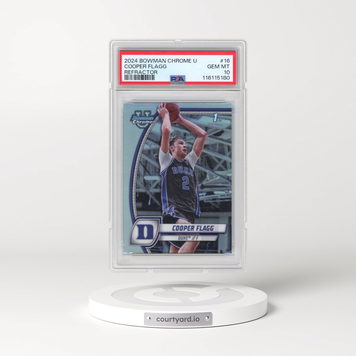 2024 Bowman Chrome University #16 Cooper Flagg - Refractor (PSA 10 GEM MINT)