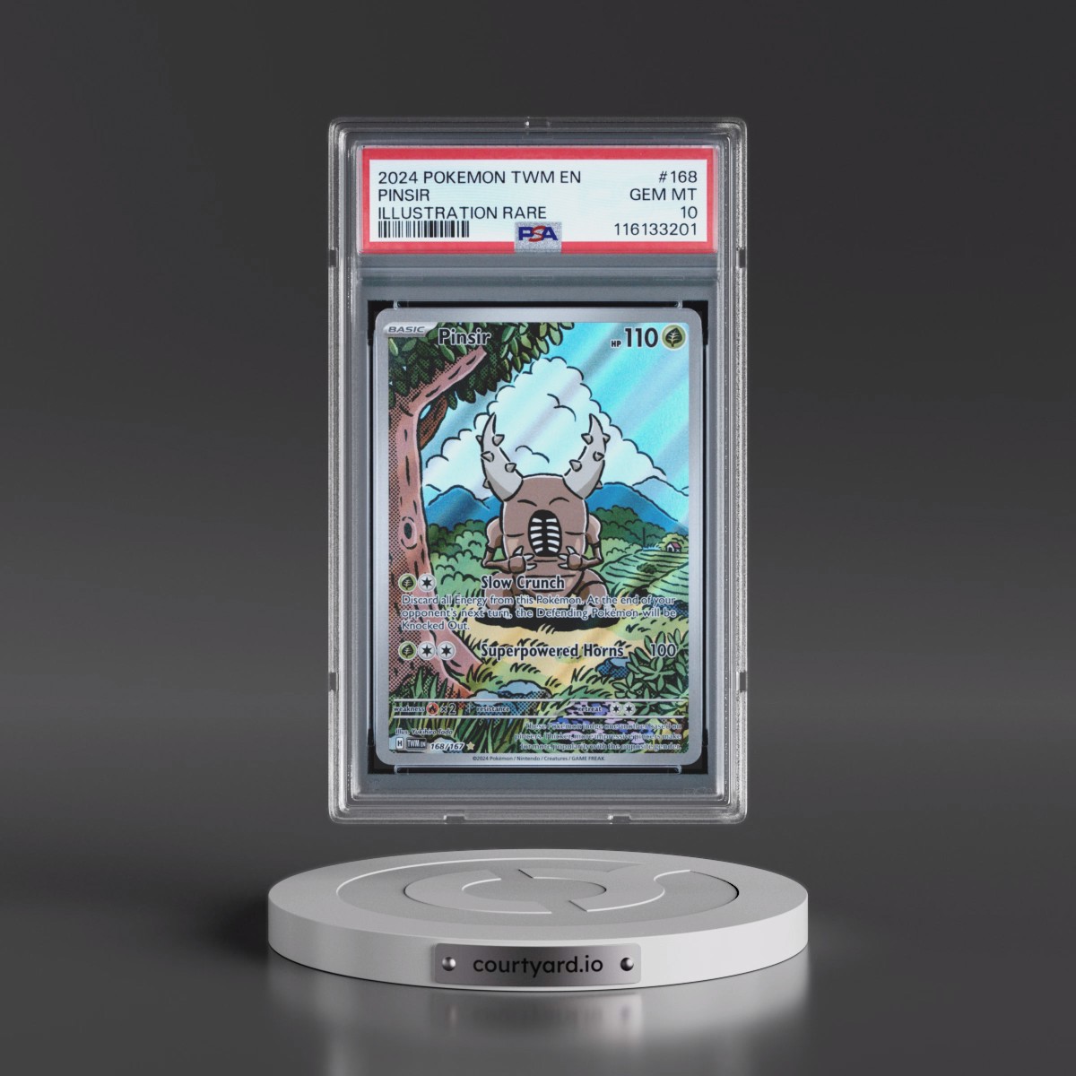 2024 Pokémon Twm EN-Twilight Masquerade #168 Pinsir - Illustration Rare (PSA 10 GEM MINT)
