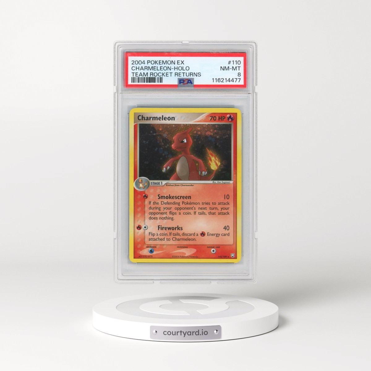 2004 Pokémon EX Team Rocket Returns #110 Charmeleon - Holo (PSA 8 NM-MT)