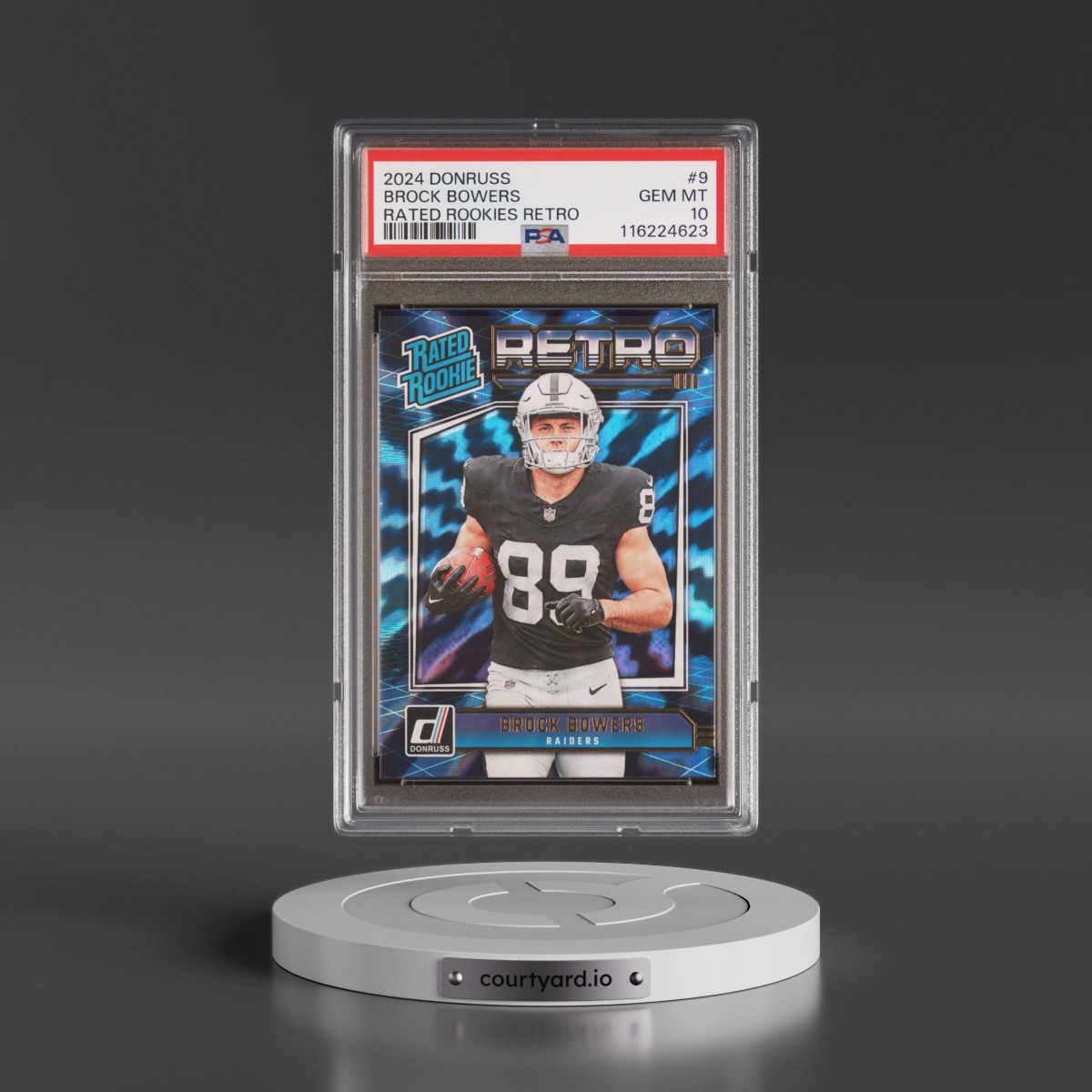 2024 Panini Donruss Rated Rookies Retro #9 Brock Bowers (PSA 10 GEM MINT)