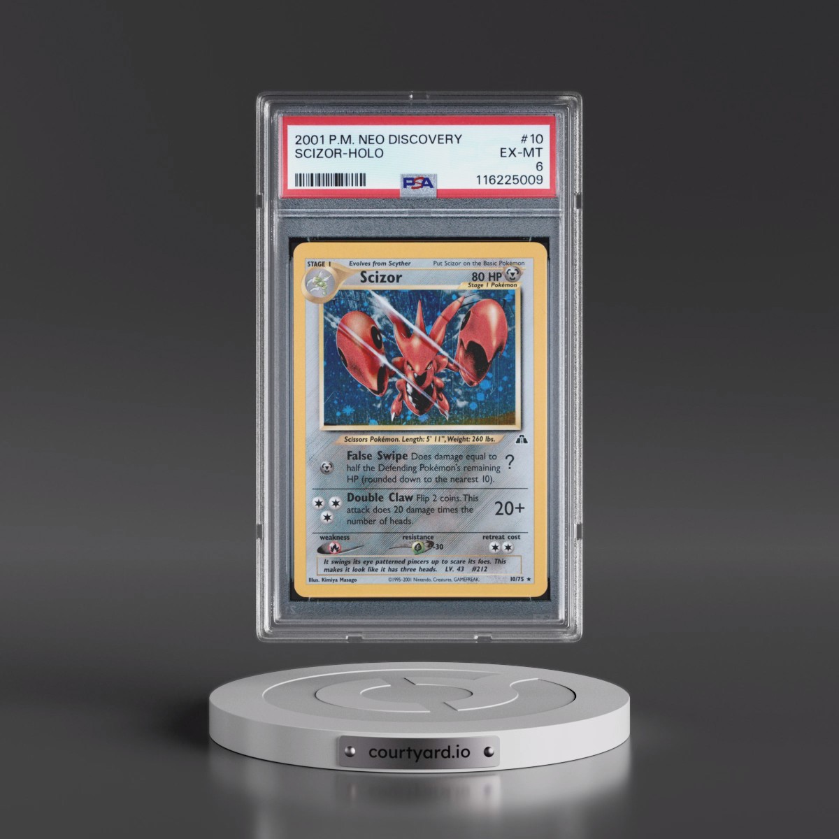 2001 Pokémon Neo Discovery #10 Scizor - Holo (PSA 6 EX-MT)