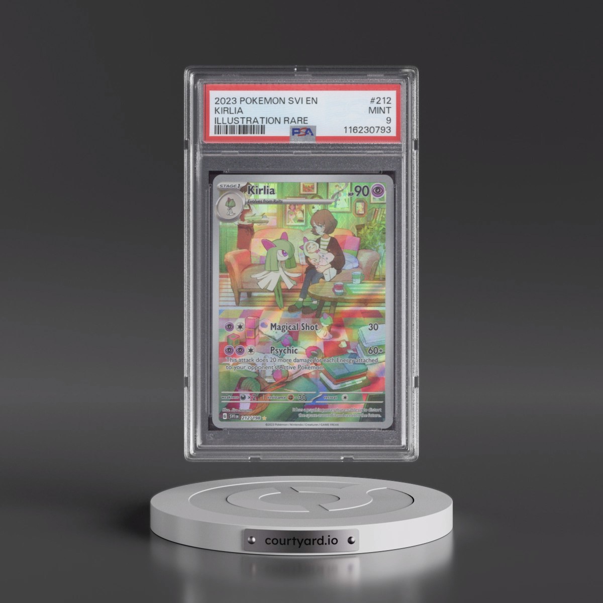 2023 Pokémon Svi EN-Scarlet & Violet #212 Kirlia - Illustration Rare (PSA 9 MINT)