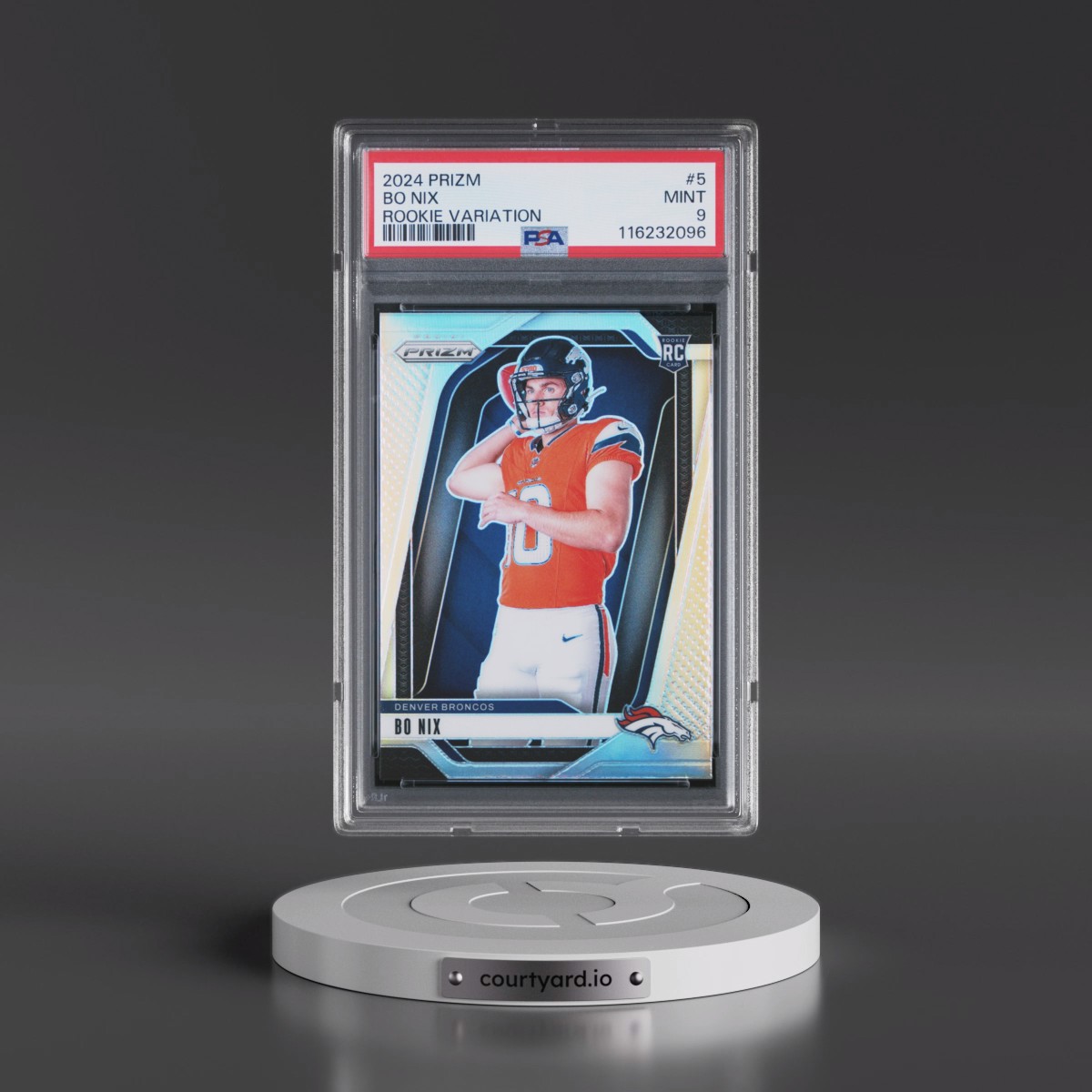 2024 Panini Prizm Rookie Variation #5 Bo Nix (PSA 9 MINT)