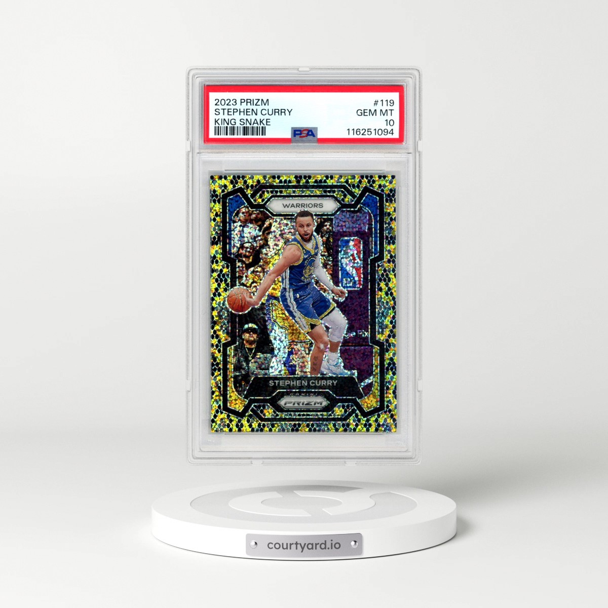2023 Panini Prizm #119 Stephen Curry - King Snake (PSA 10 GEM MINT)