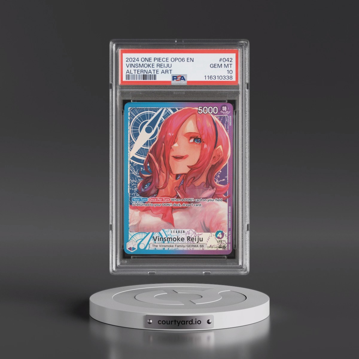2024 One Piece OP06-Wings of the Captain #042 Vinsmoke Reiju - Alternate Art (PSA 10 GEM MINT)