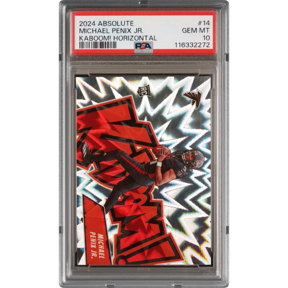 2024 Panini Absolute Kaboom! Horizontal #14 Michael Penix Jr. (PSA 10 GEM MINT)