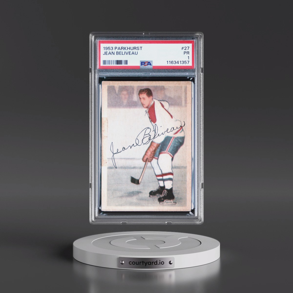 1953 Parkhurst #27 Jean Beliveau (PSA 1 PR)