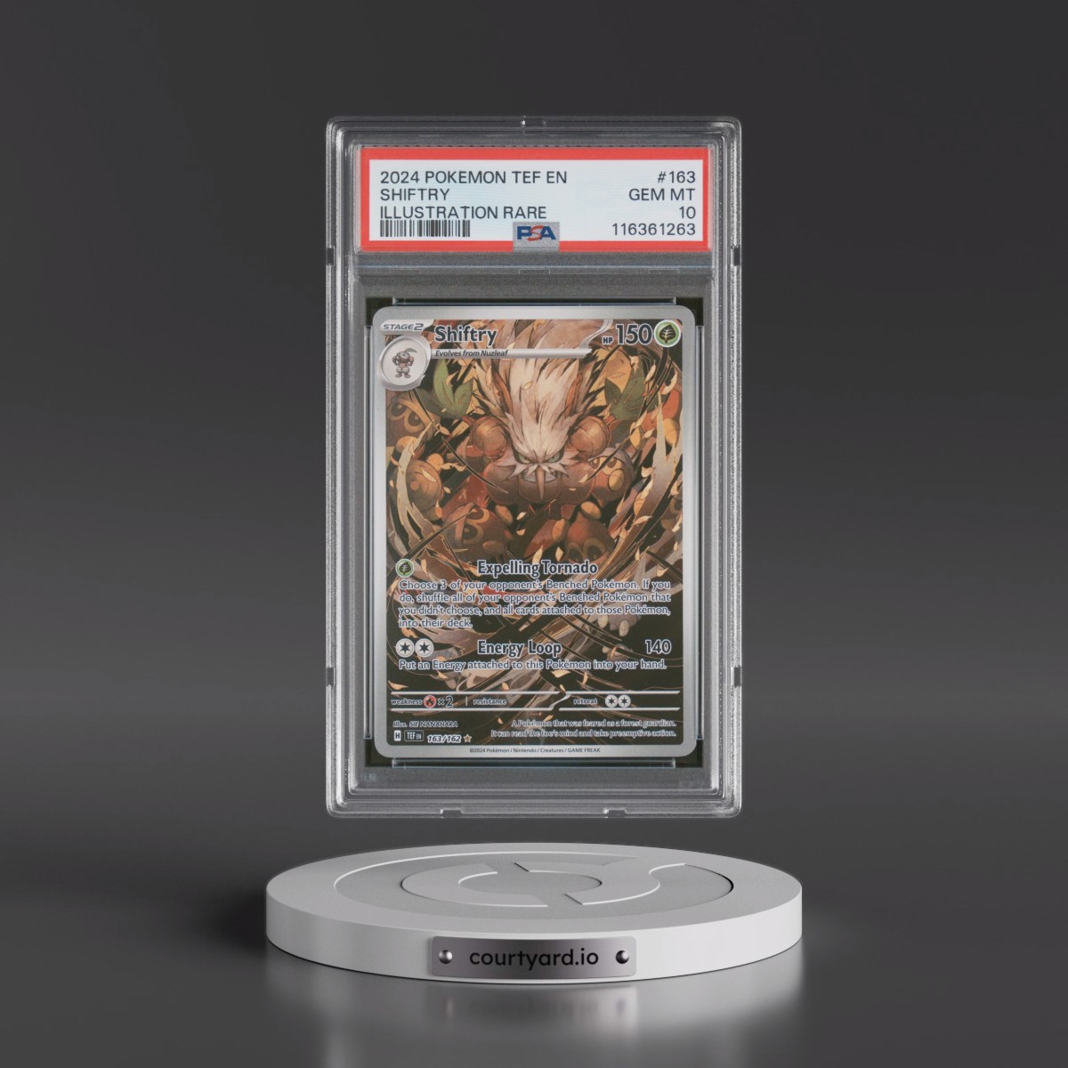 2024 Pokémon Tef EN-Temporal Forces #163 Shiftry - Illustration Rare (PSA 10 GEM MINT)