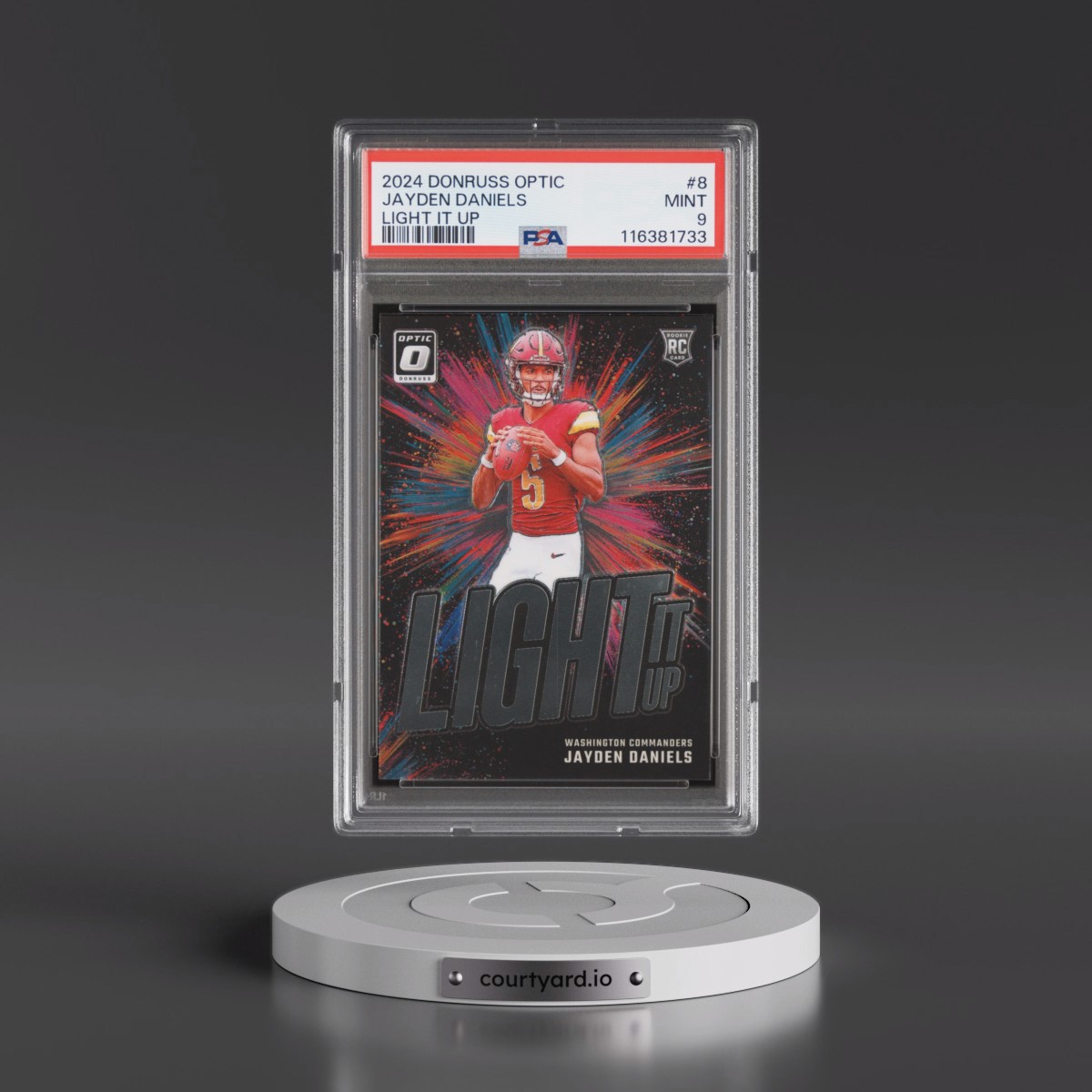 2024 Panini Donruss Optic Light It Up #8 Jayden Daniels (PSA 9 MINT)