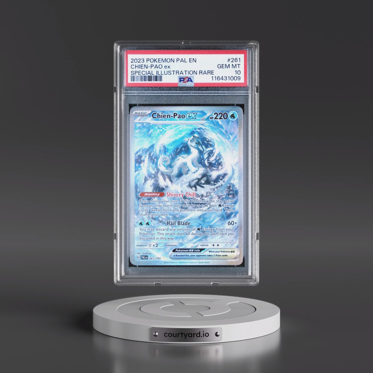 2023 Pokémon Pal EN-Paldea Evolved #261 Chien-Pao EX - Holo Special Illustration Rare (PSA 10 GEM MINT)