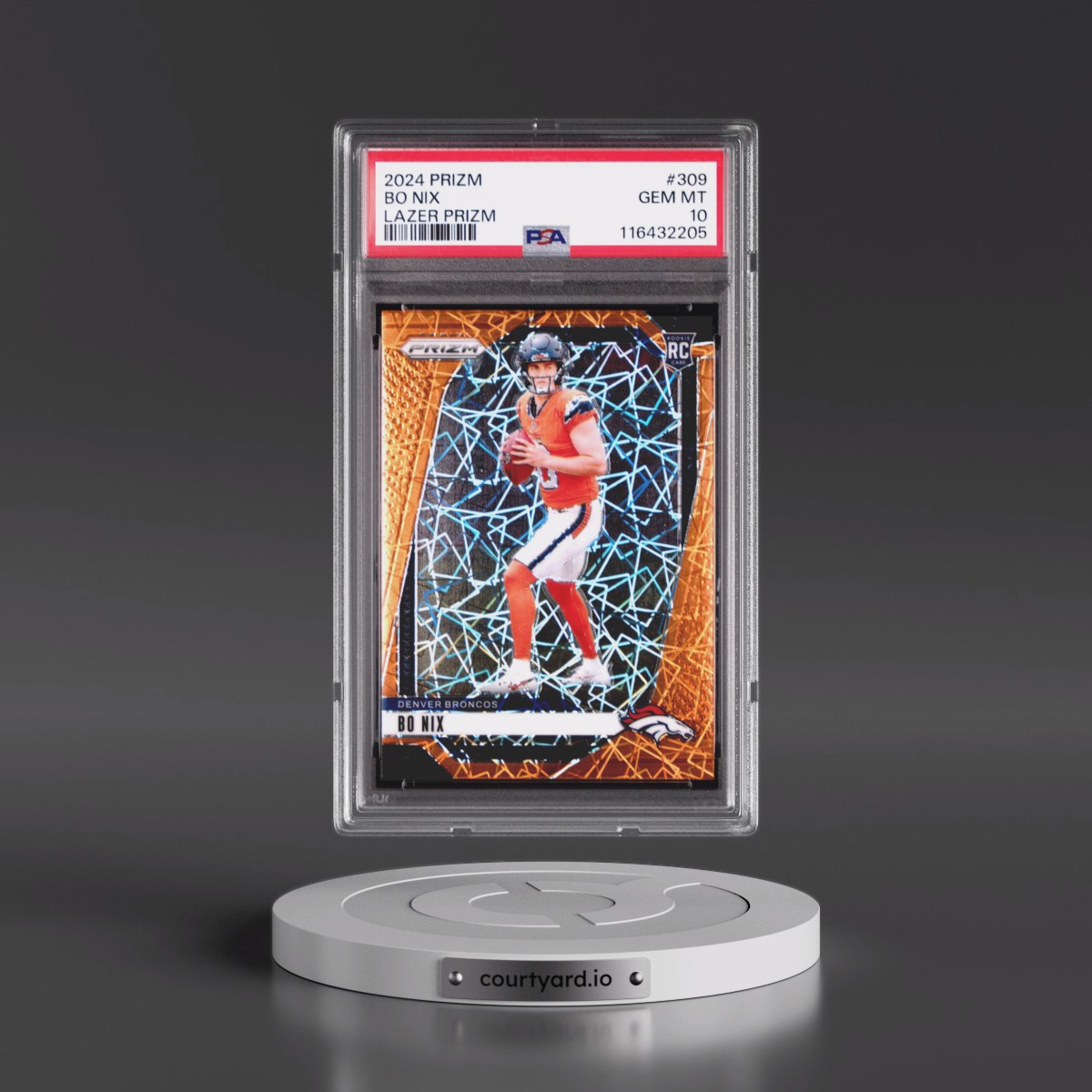 2024 Panini Prizm Bo Nix - Lazer Prizm #309 PSA 10