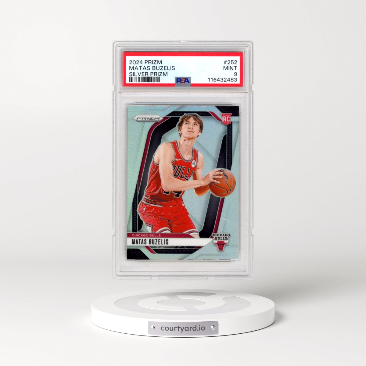 2024 Panini Prizm #252 Matas Buzelis - Silver Prizm (PSA 9 MINT)