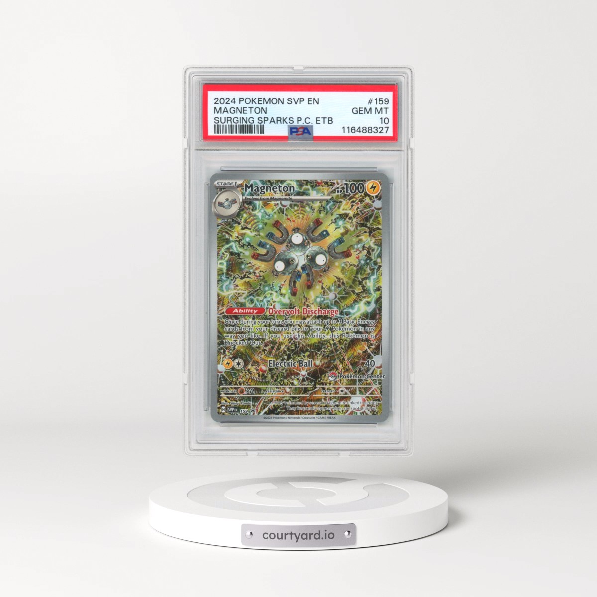 2024 Pokémon Svp EN-SV Black Star Promo #159 Magneton - Surging Sparks Pokemon Center Elite Trainer Box (PSA 10 GEM MINT)