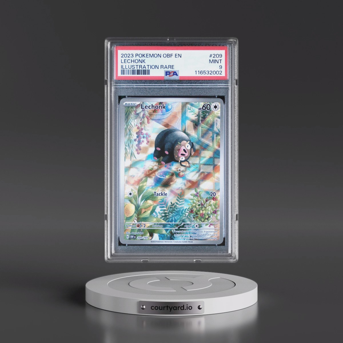2023 Pokémon Obf EN-Obsidian Flames #209 Lechonk - Illustration Rare (PSA 9 MINT)