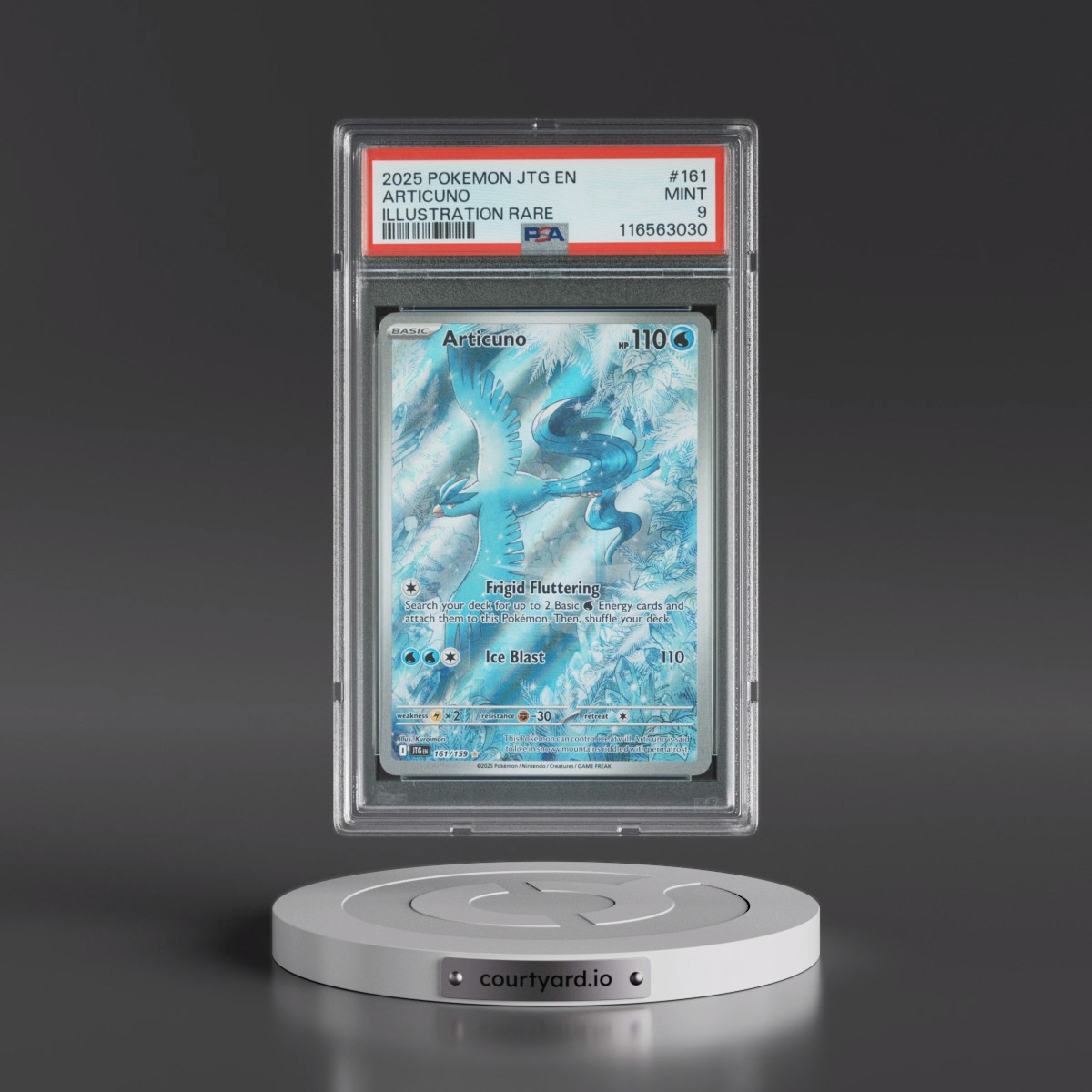 2025 Pokémon Jtg EN-Journey Together #161 Articuno - Illustration Rare (PSA 9 MINT)