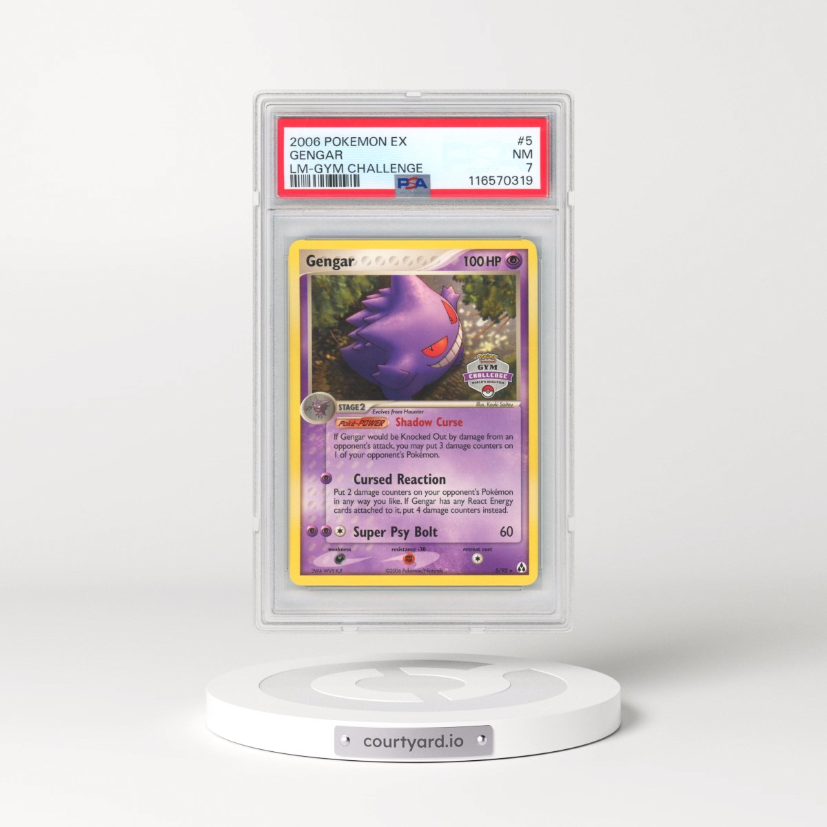 2006 Pokémon EX Legend Maker #5 Gengar - Gym Challenge (PSA 7 NM)