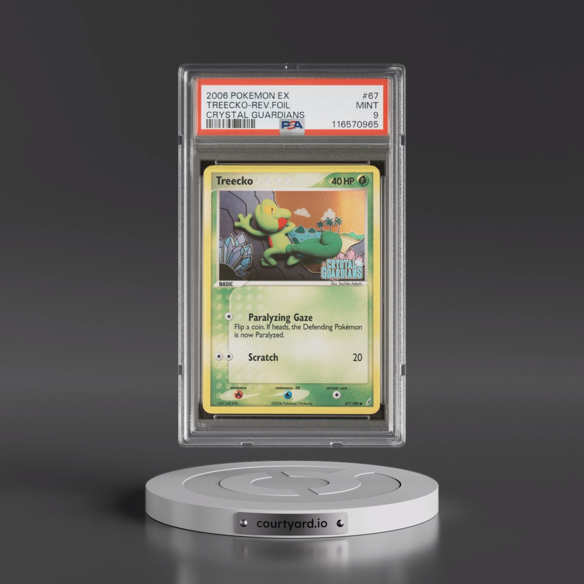 2006 Pokémon EX Crystal Guardians #67 Treecko - Reverse Foil (PSA 9 MINT)