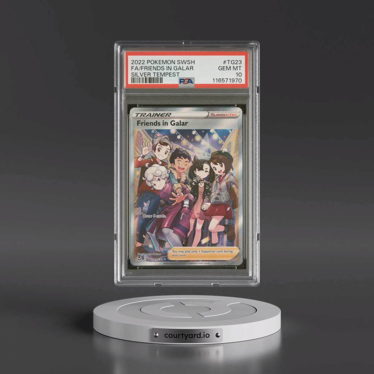 2022 Pokémon Sword & Shield Silver Tempest #TG23 Friends in Galar - Full Art (PSA 10 GEM MINT)