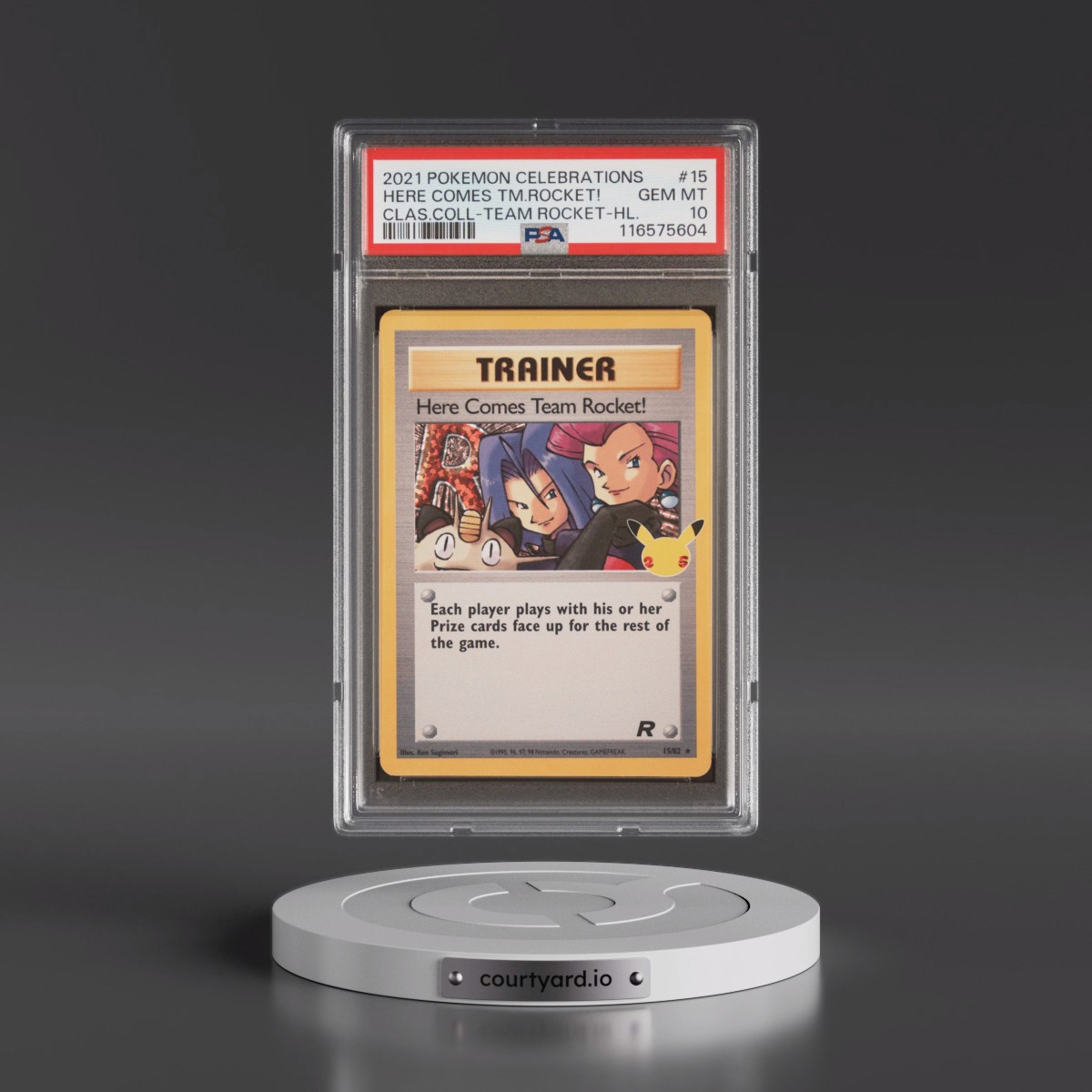 2021 Pokémon Celebrations Classic Collection #15 Here Comes Team Rocket! - Holo (PSA 10 GEM MINT)