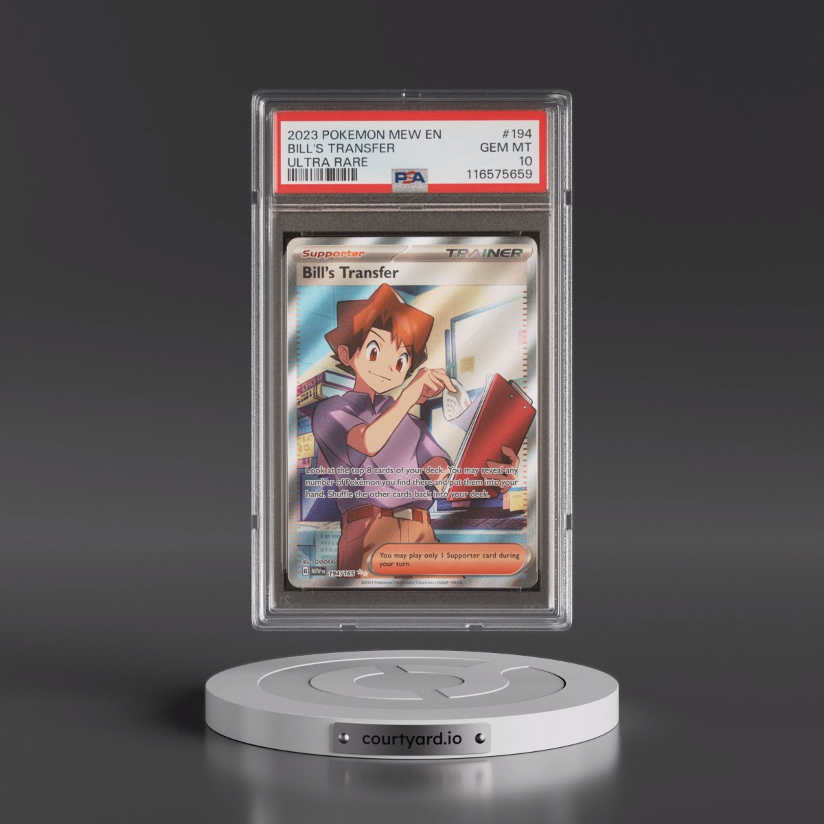 2023 Pokémon Mew EN-151 #194 Bill's Transfer - Ultra Rare (PSA 10 GEM MINT)