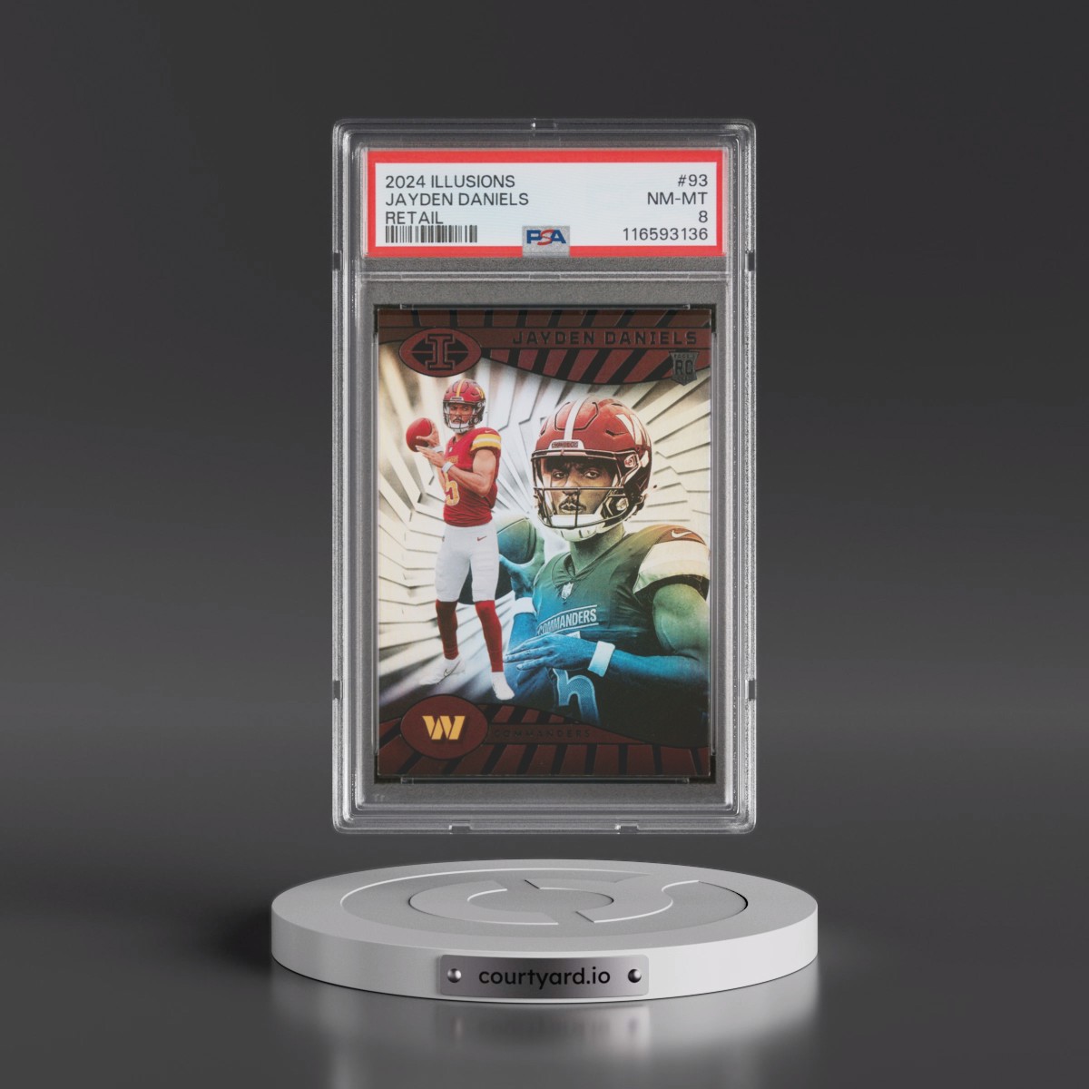 2024 Panini Illusions Jayden Daniels - Retail #93 PSA 8