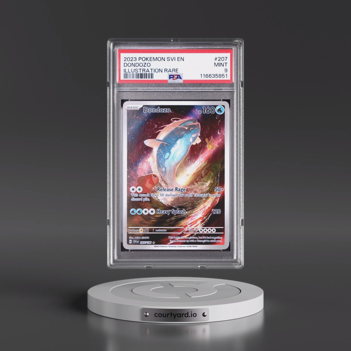 2023 Pokémon Svi EN-Scarlet & Violet #207 Dondozo - Illustration Rare (PSA 9 MINT)