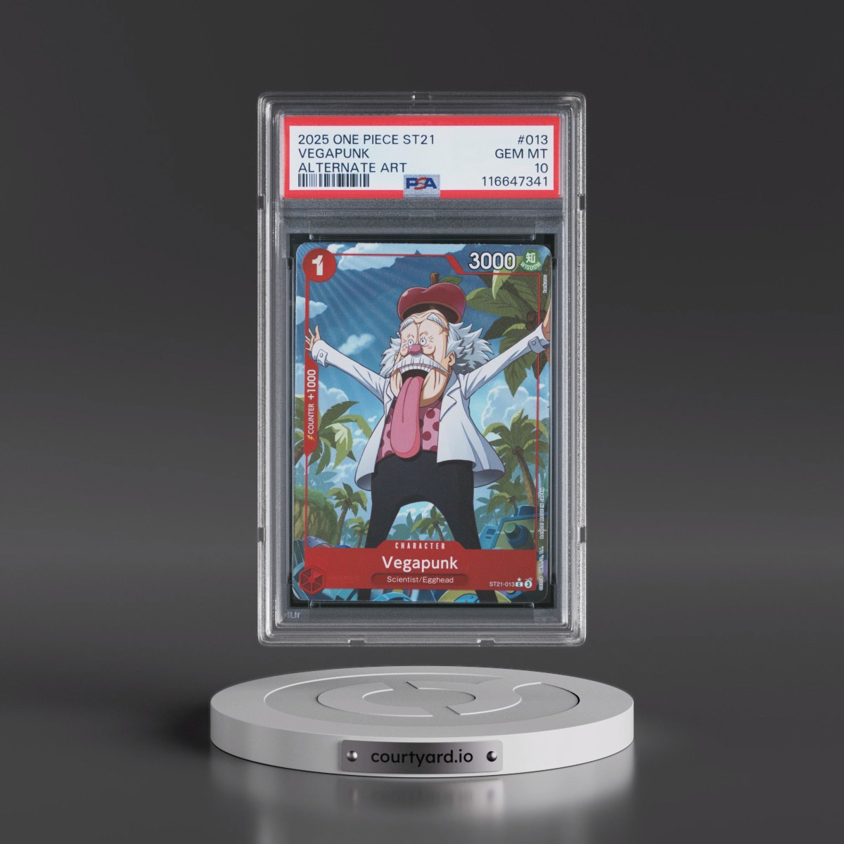2025 One Piece Starter Deck ST21-EX Gear 5 #013 Vegapunk - Alternate Art (PSA 10 GEM MINT)