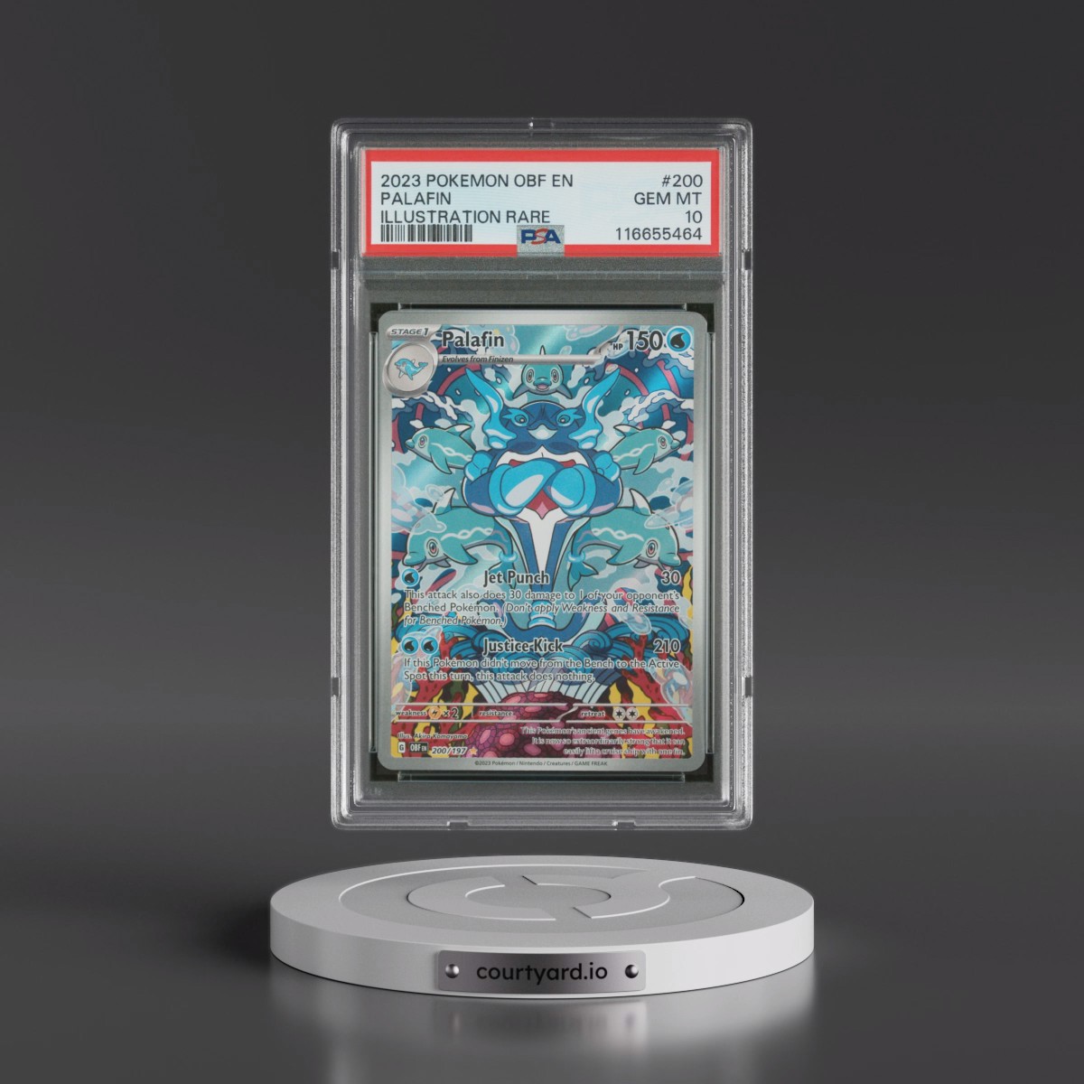2023 Pokémon Obf EN-Obsidian Flames #200 Palafin - Illustration Rare (PSA 10 GEM MINT)