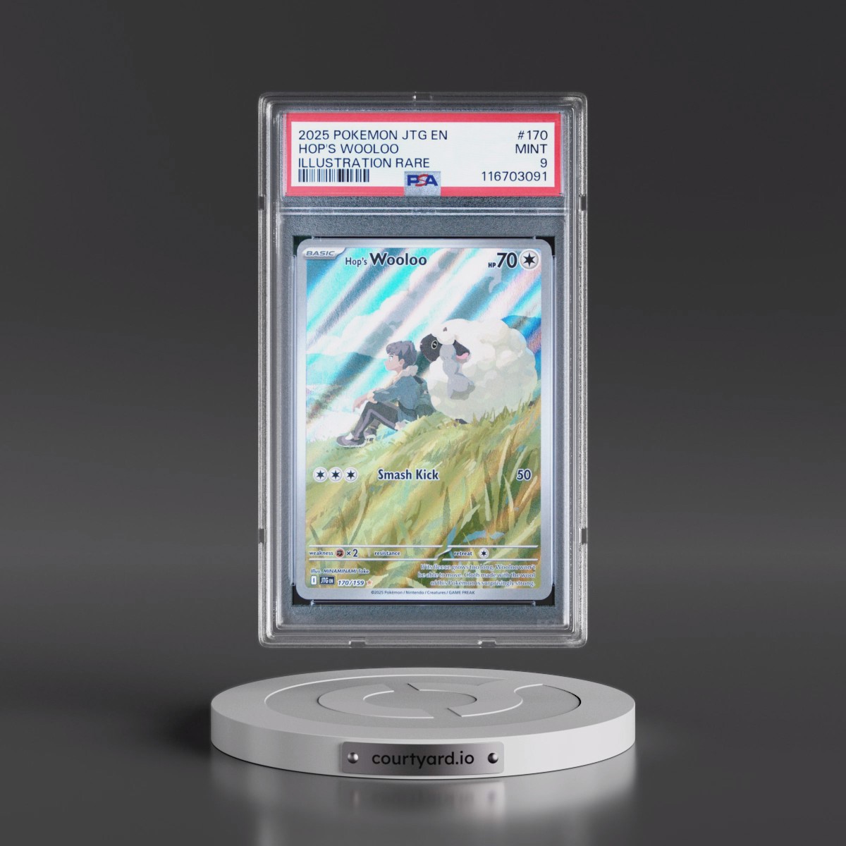 2025 Pokémon Jtg EN-Journey Together #170 Hop's Wooloo - Illustration Rare (PSA 9 MINT)