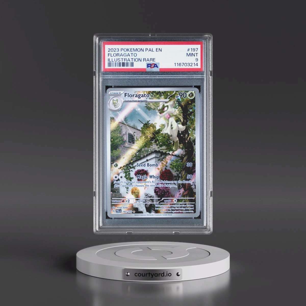 2023 Pokémon Pal EN-Paldea Evolved #197 Floragato - Illustration Rare (PSA 9 MINT)