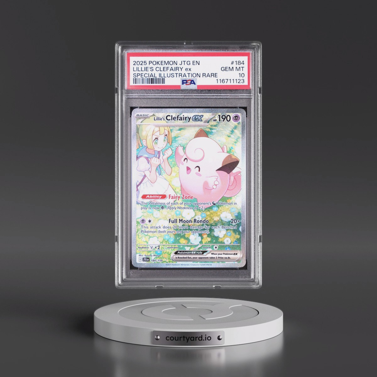 2025 Pokémon Jtg EN-Journey Together #184 Lillie's Clefairy EX - Holo Special Illustration Rare (PSA 10 GEM MINT)