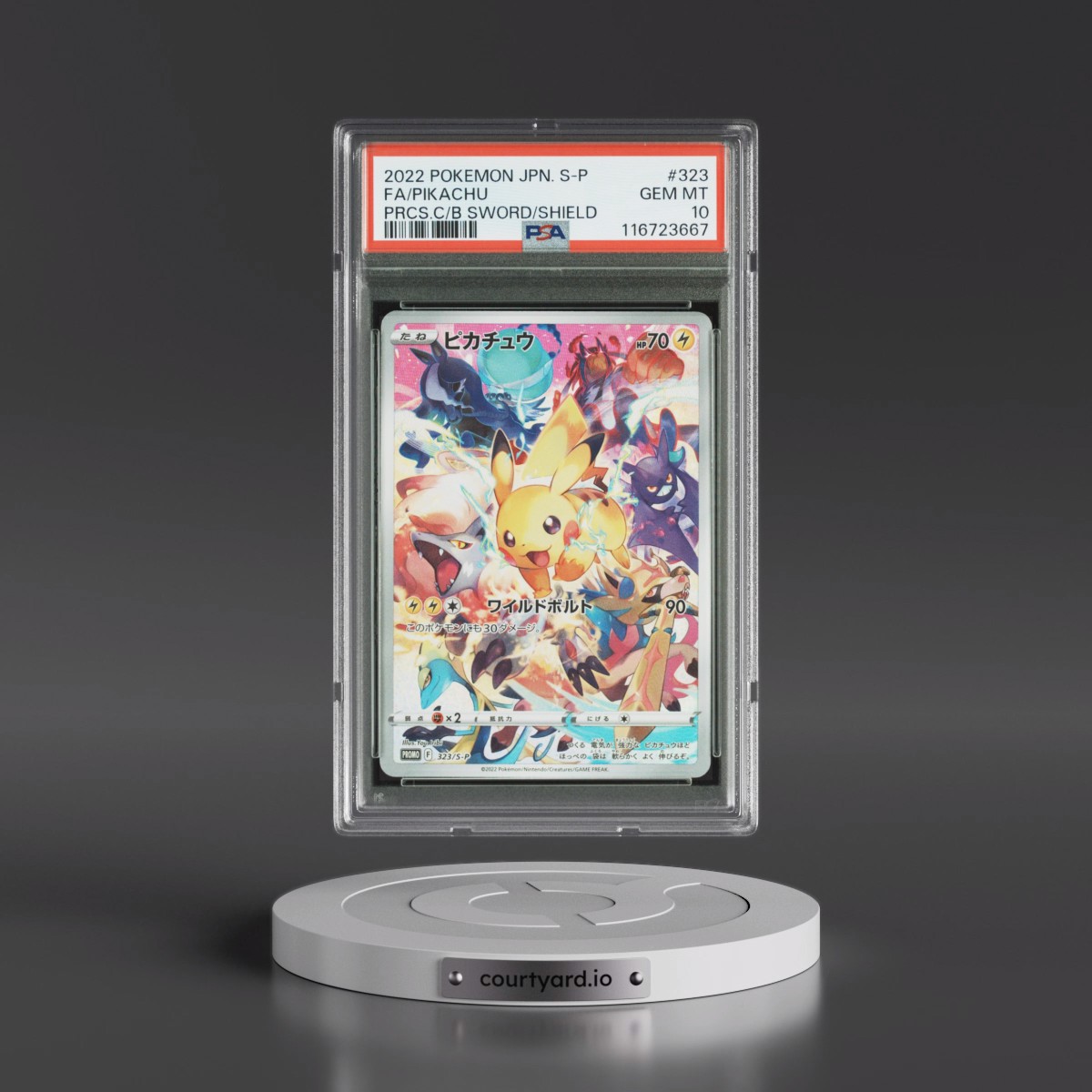 2022 Pokémon S Promo #323 Pikachu - Full Art Precious Collector Box Sword & Shield (PSA 10 GEM MINT)