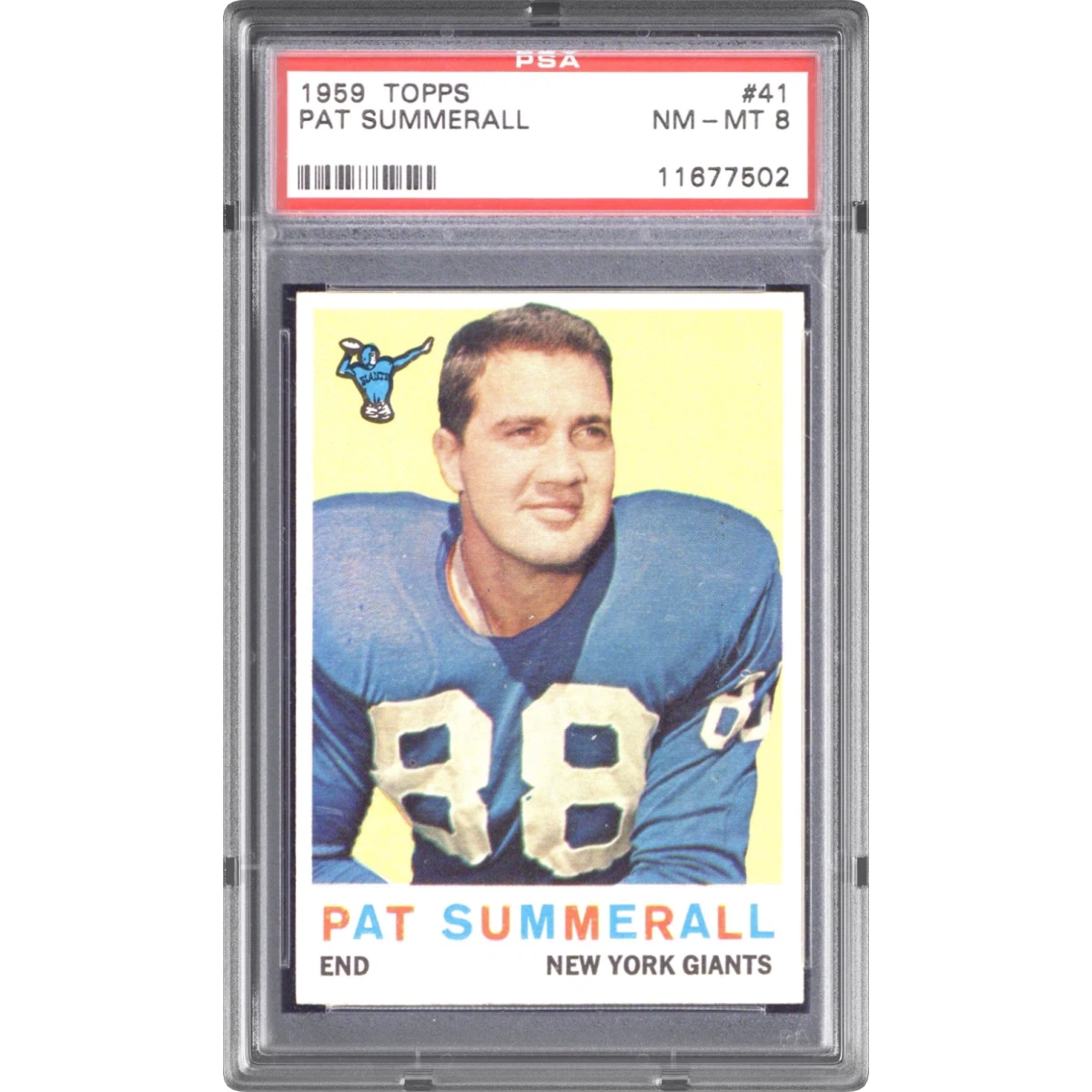 1959 Topps #41 Pat Summerall (PSA 8 NM-MT)