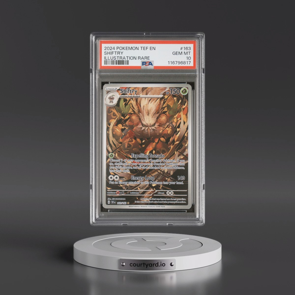 2024 Pokémon Tef EN-Temporal Forces #163 Shiftry - Illustration Rare (PSA 10 GEM MINT)