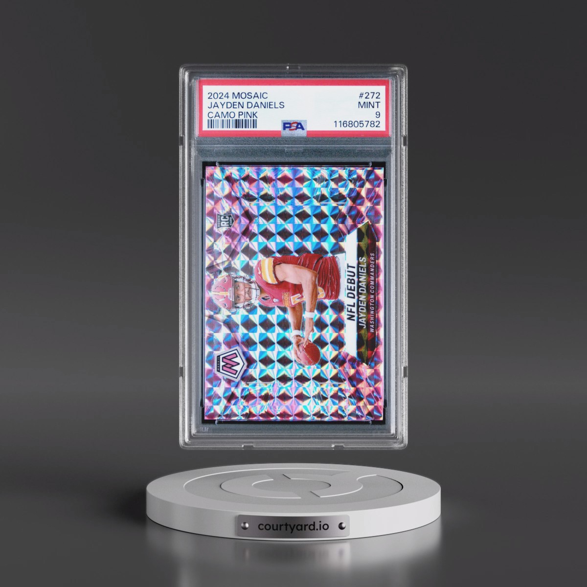 2024 Panini Mosaic #272 Jayden Daniels - Camo Pink (PSA 9 MINT)