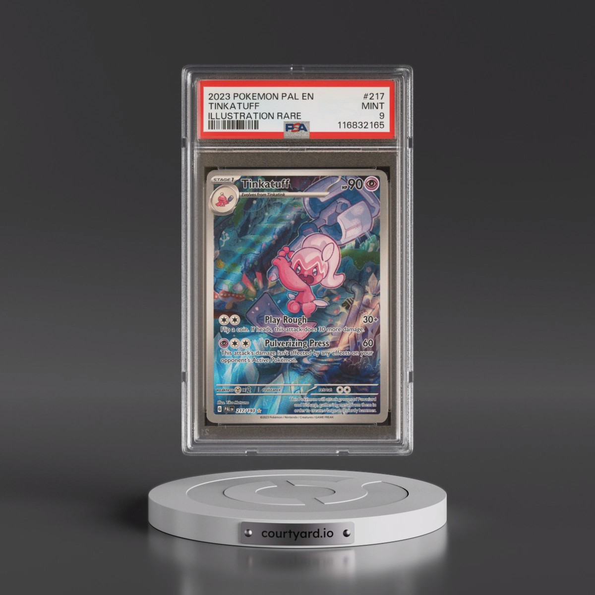 2023 Pokémon Pal EN-Paldea Evolved #217 Tinkatuff - Illustration Rare (PSA 9 MINT)
