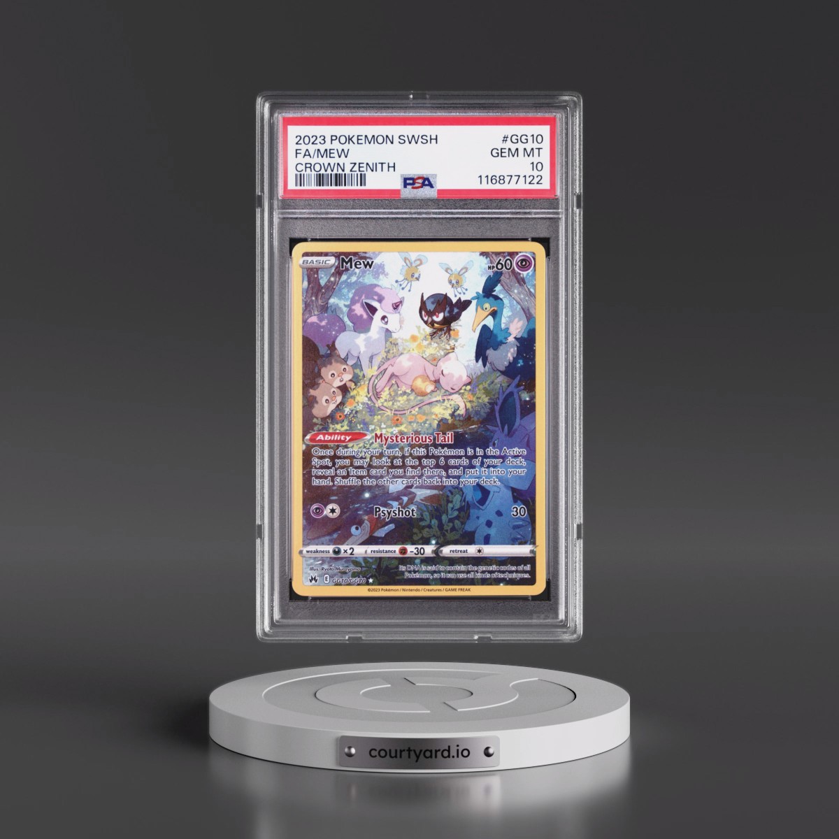 2023 Pokémon Sword and Shield Crown Zenith #GG10 Mew - Full Art (PSA 10 GEM MINT)